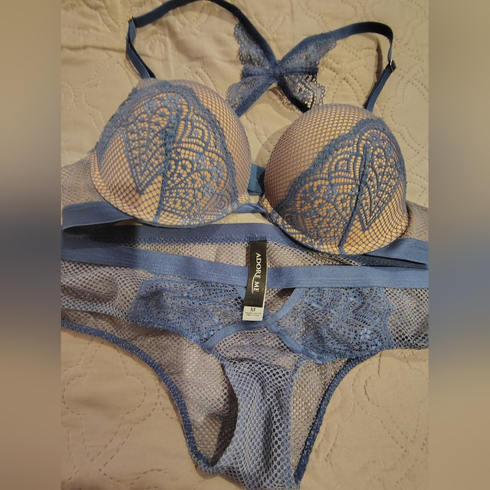 Blue Bra/Panty Set 36B